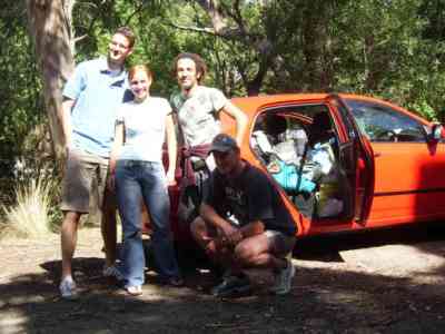 Met David (Oostenrijk) en Paul in Lorne